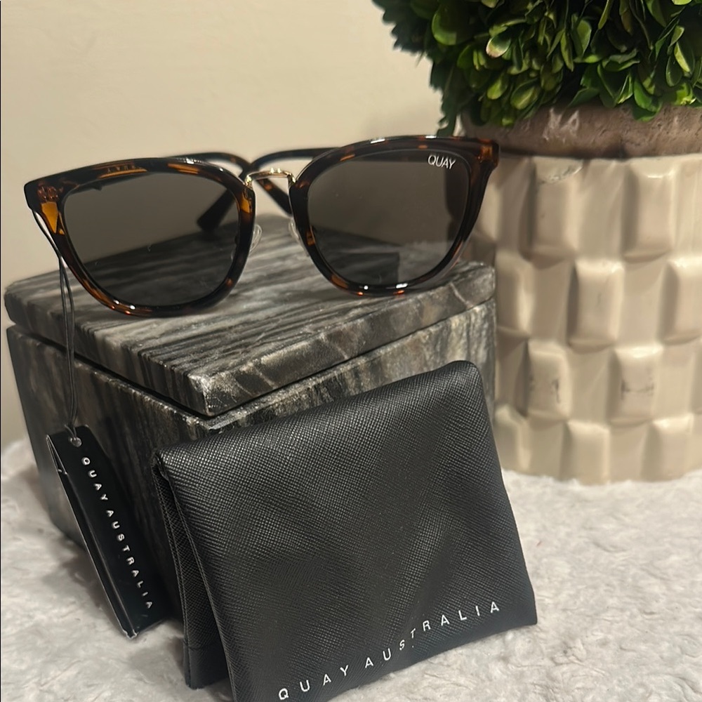 Quay Australia Brown Tortoise Sunglasses “Run Around”